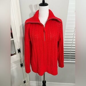 Aerie Cable Car Quarter Zip Sweater